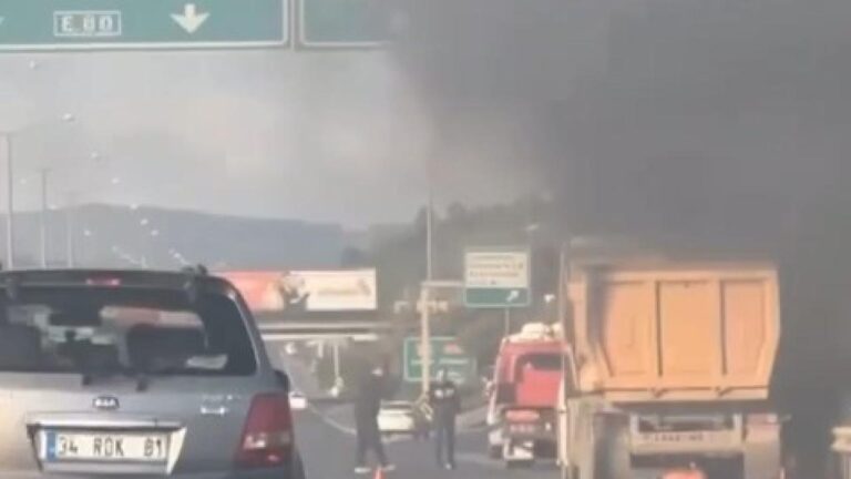 Hareket halindeki kamyon alev aldı – Son dakika haberleri